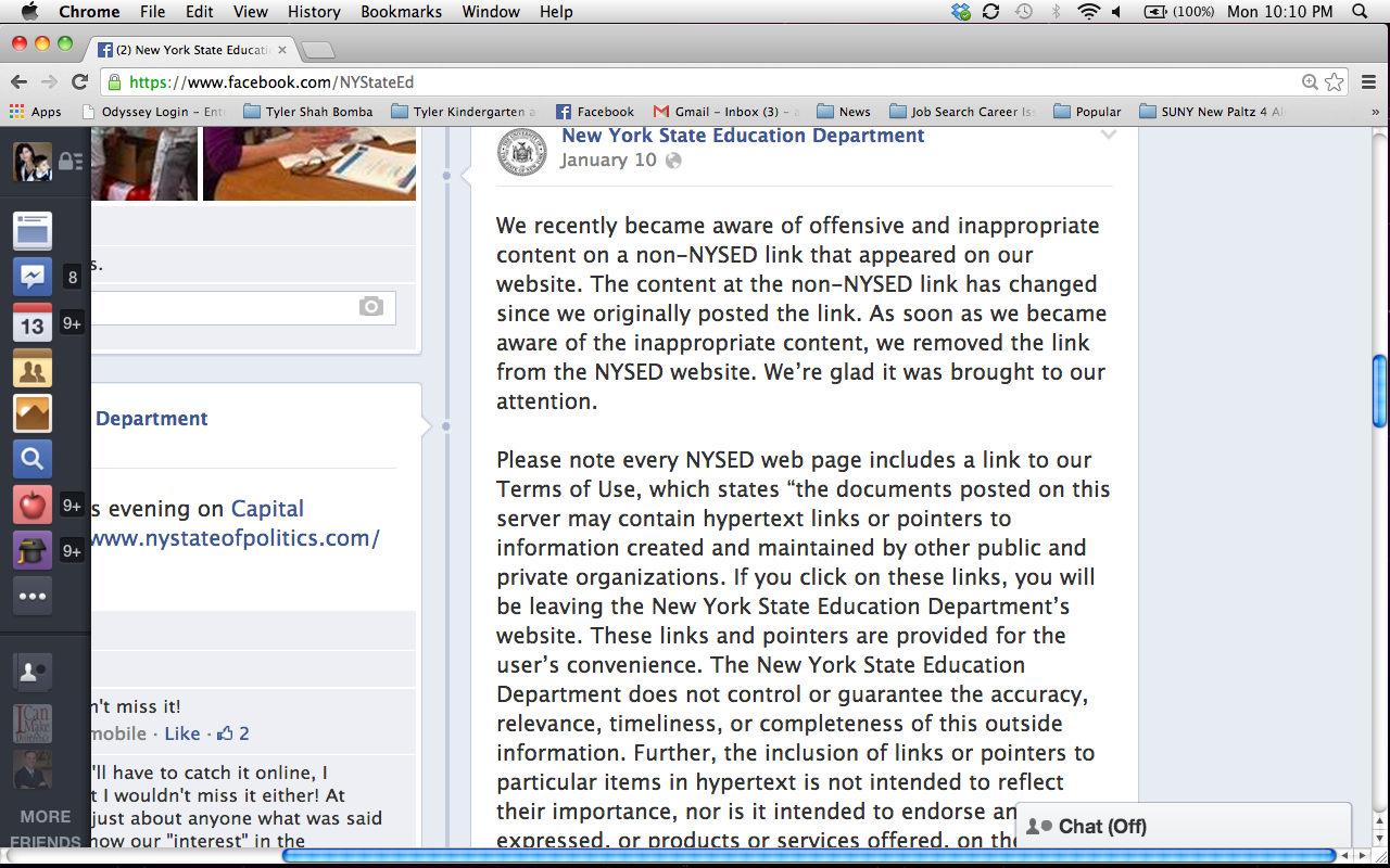 NYSED announcment